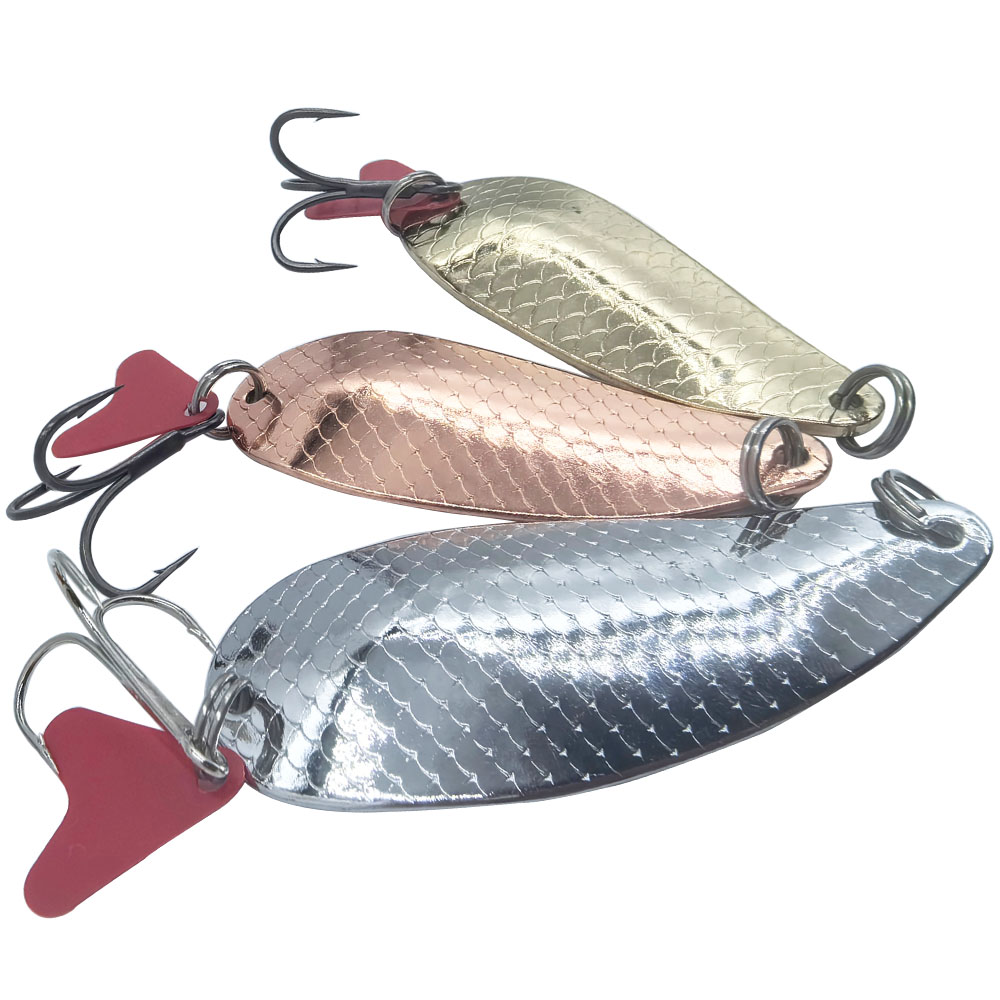 Fishing Hook Treble - Umpan Pancing Trout Spoon Perak Emas