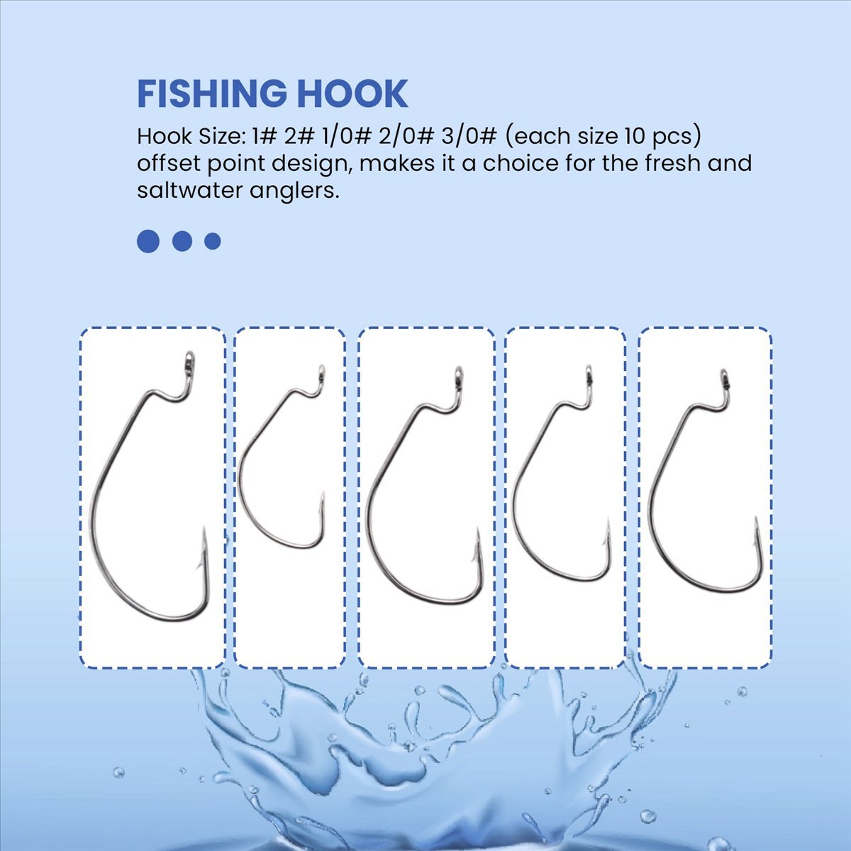 Fishing Hook Box - AD45 51Pcs Kail Pancing Baja Karbon