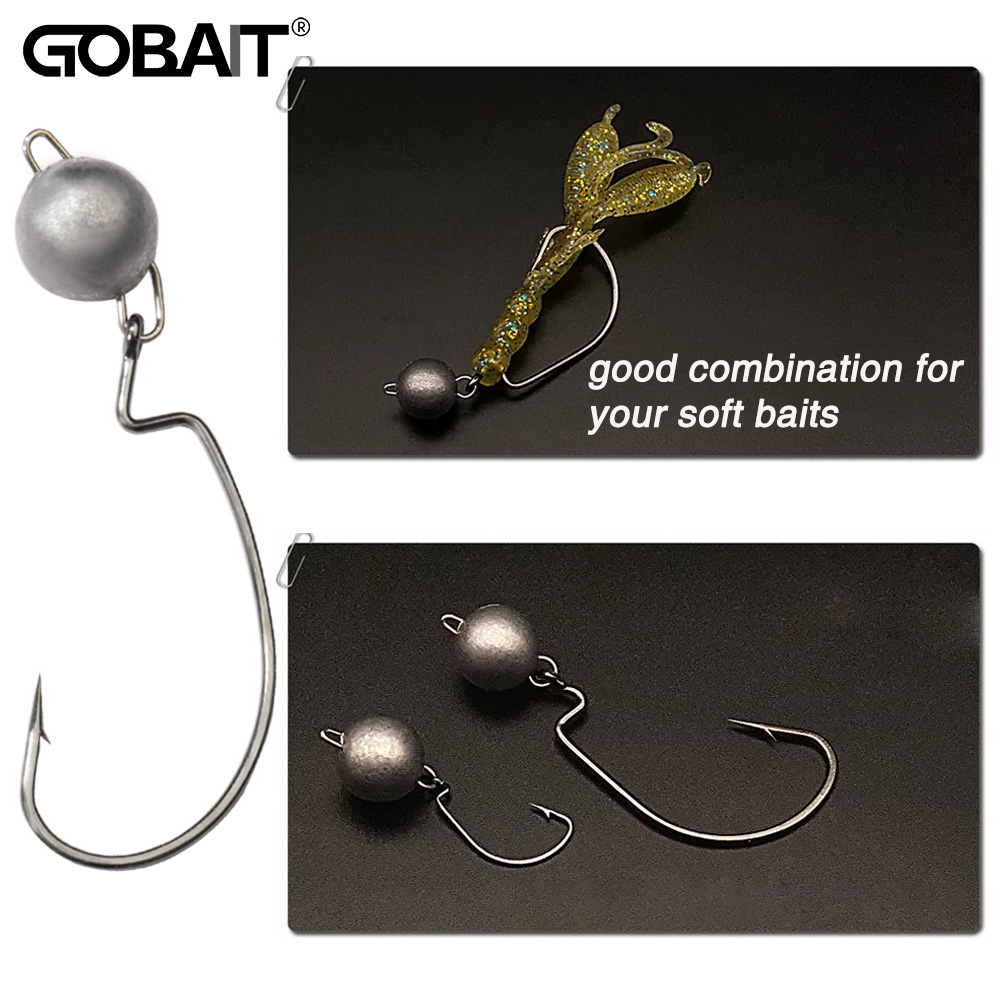 Fishing Hook Offset - 5 Buah Kait Cacing Kepala Jig