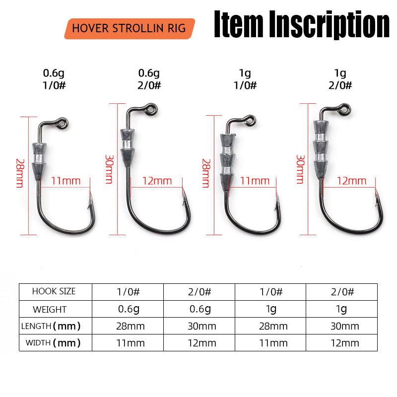WODJYJ 10 buah kail pancing ji - Fishing Hook Assortment ulasan dan harga