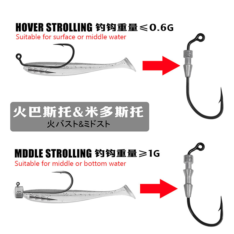 WODJYJ 10 buah kail pancing ji - Fishing Hook Assortment ulasan dan harga