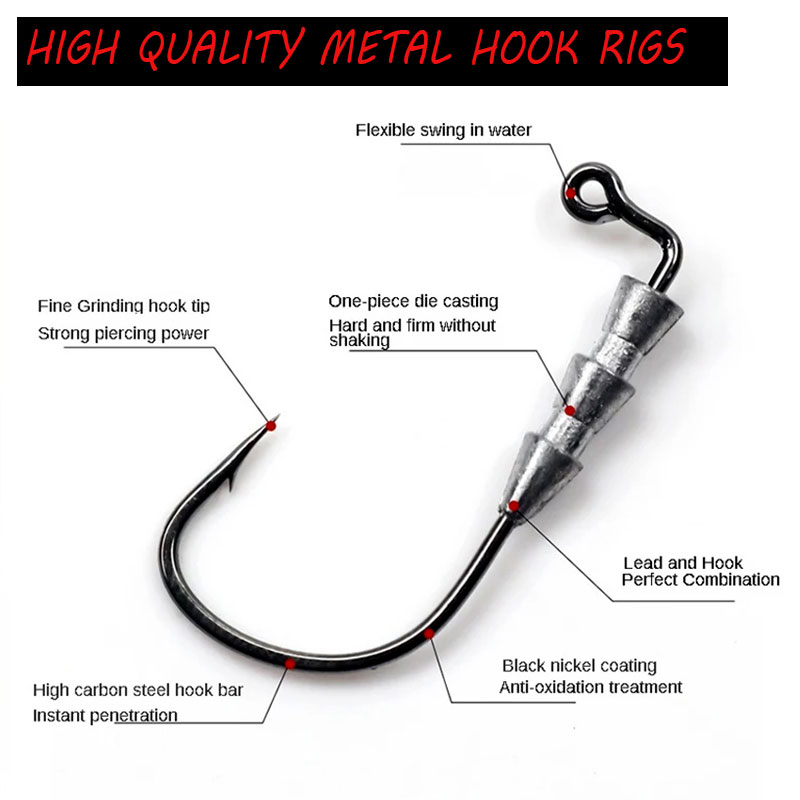 WODJYJ 10 buah kail pancing ji - Fishing Hook Assortment ulasan dan harga