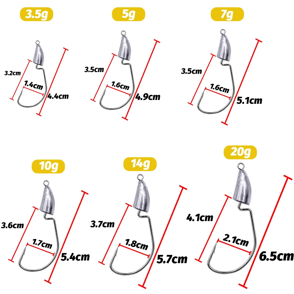 10 Buah Kait Cacing Kepala Jig - Fishing Hook Assortment ulasan dan harga