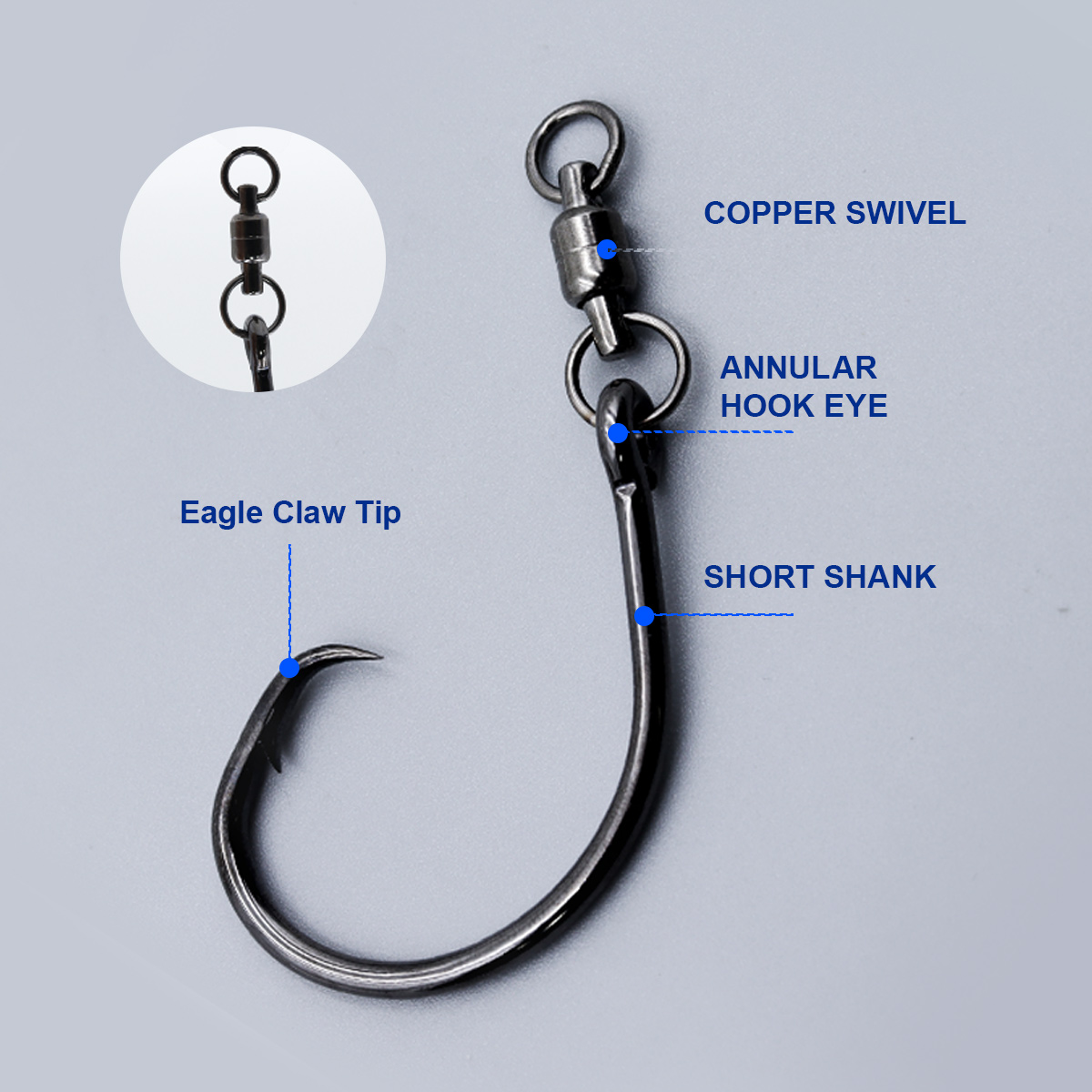 ZYZHE 3/6/9pcs Kail Bulat Deng - Fishing Hook Offset ulasan dan harga