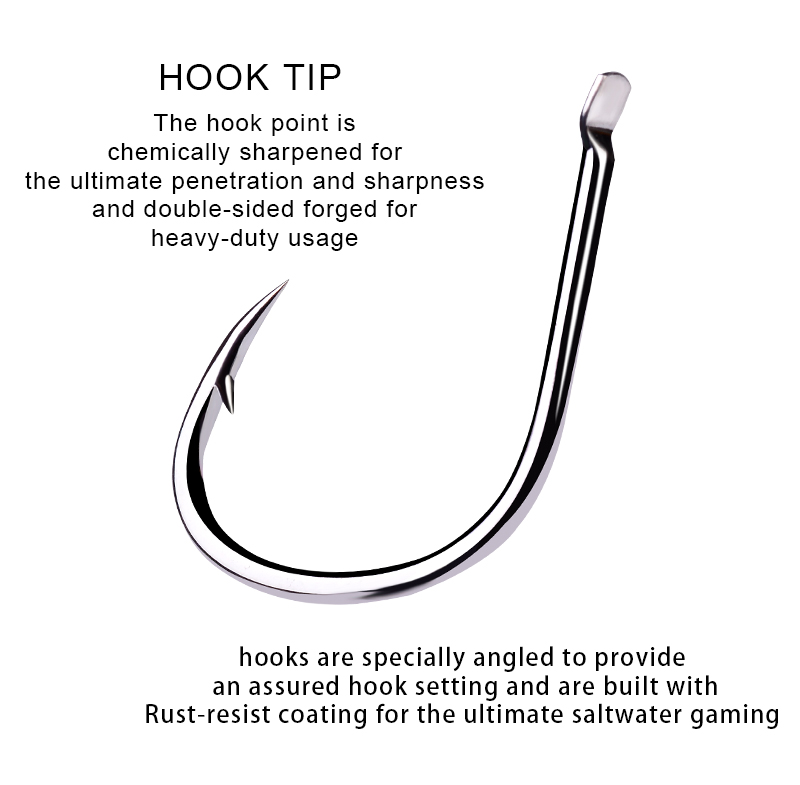 PROBEROS 50 buah 1/0 # -4/0 #  - Fishing Hook Offset ulasan dan harga